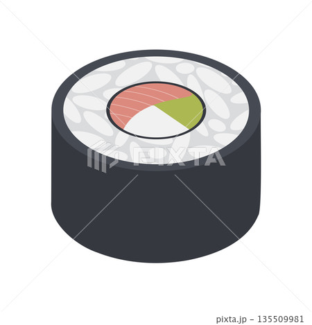 illustration of sushi roll 135509981