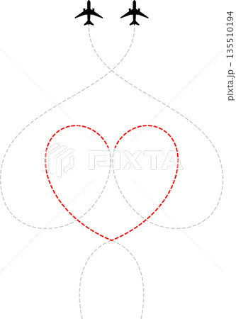 Dotted Heart Airplanes Route Dotted Heart Airplanes Route 135510194