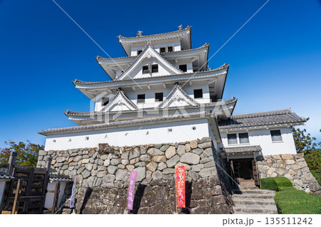 快晴の郡上八幡城天守 岐阜県郡上市 快晴の郡上八幡城天守 岐阜県郡上市 135511242