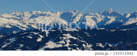 High mountains seen from the Pizol ski area, Switzerland. High mountains seen from the Pizol ski area, Switzerland. 135511942