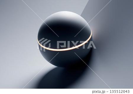 3d rendering of a white egg on a white background 135512043