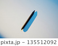 blue pencil on white background 135512092