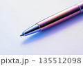 closeup of black fountain pen on white background 135512098