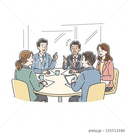会議をしている会社員 会議をしている会社員 135513380