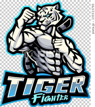 Tiger fighter esport mascot Tiger fighter esport mascot 135513793