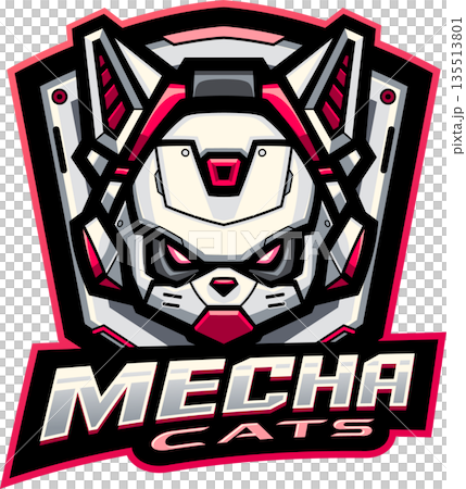 Mecha cats esport mascot logo design 135513801