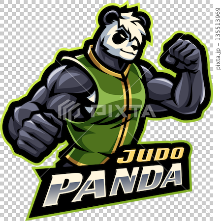 Judo Panda Esport Mascot Logo Design Judo Panda Esport Mascot Logo Design 135513969