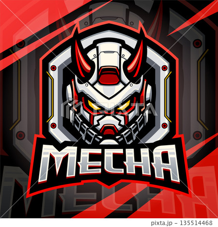 Mecha cats esport mascot logo design 135514468