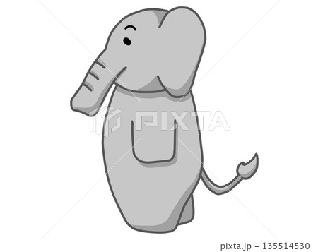 横向きのゾウ 135514530