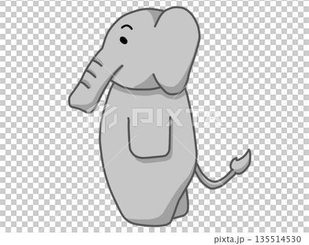 横向きのゾウ 135514530