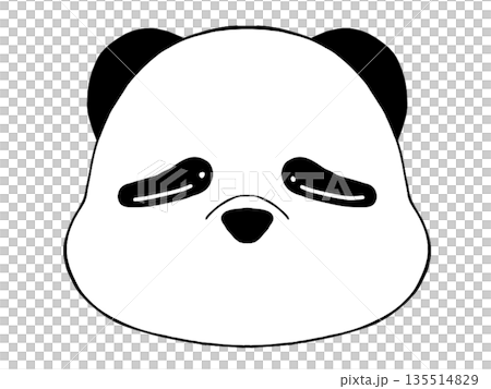 熊貓臉，閉著眼睛 135514829