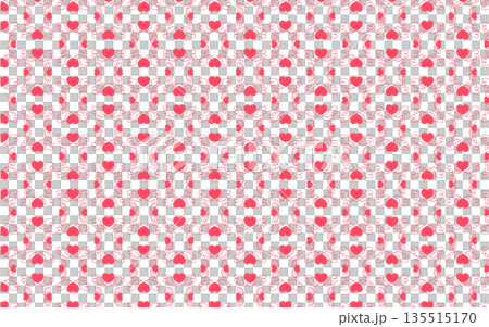 Cute heart and feather pattern 135515170