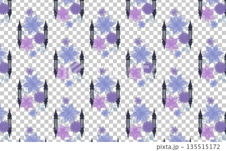 無縫半透明花卉圖案 135515172