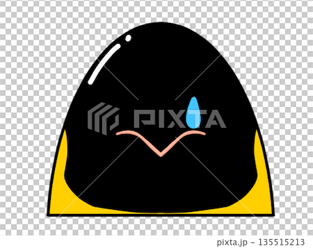 哭泣的帝企鵝臉部插圖 哭泣的帝企鵝臉部插圖 135515213