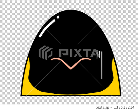 Shocked Emperor Penguin Face Illustration 135515214