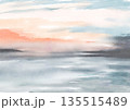 Abstract watercolor misty pastel landscape background 135515489