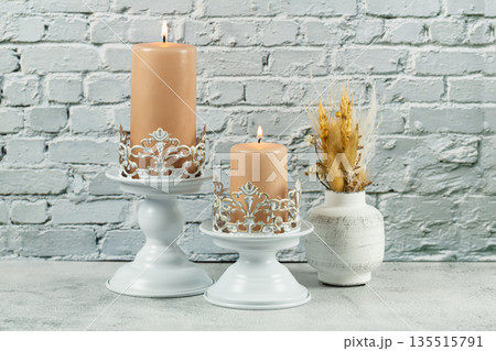 Candles and vase Candles and vase 135515791