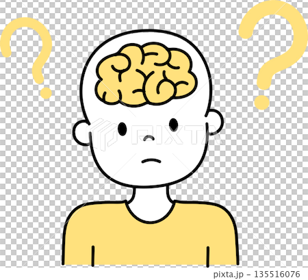 懷疑的大腦示意圖 135516076