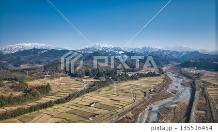 富山県東部を流れる早月川周辺の風景 135516454