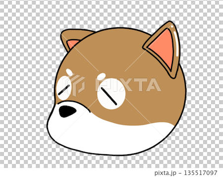 一隻沮喪的柴犬的臉 一隻沮喪的柴犬的臉 135517097