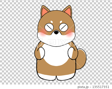 憤怒的柴犬插圖 憤怒的柴犬插圖 135517351