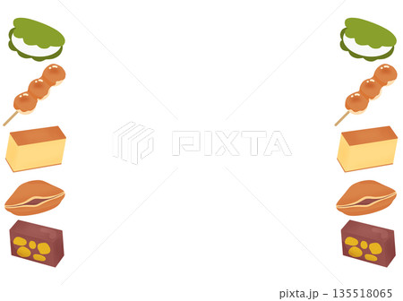 和菓子のフレーム 135518065