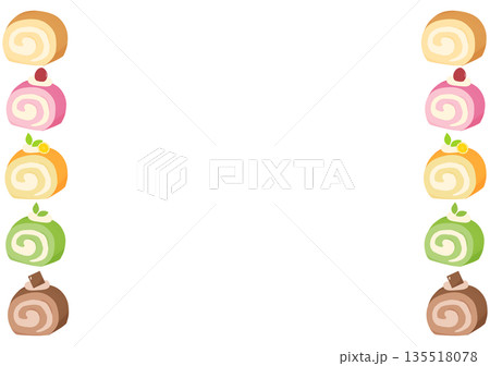 ロールケーキのフレーム 135518078