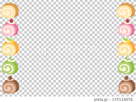 ロールケーキのフレーム 135518078