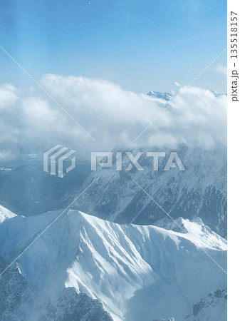 Winter alpine village  Bavaria near Zugspitze 135518157