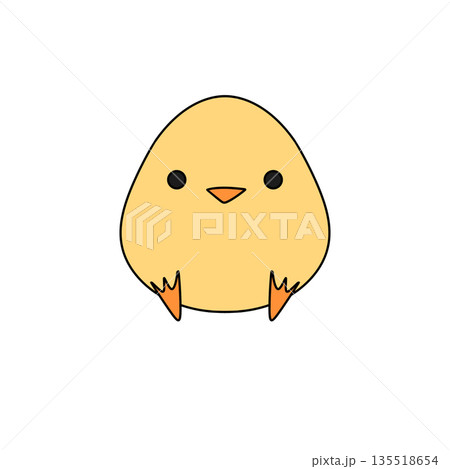 A cartoon chicken with a big smile on its face A cartoon chicken with a big smile on its face 135518654