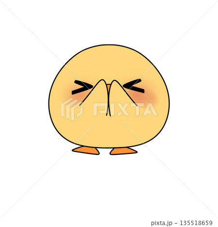 A cute cartoon duck with a big smile on its face A cute cartoon duck with a big smile on its face 135518659