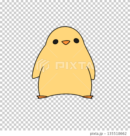 A cartoon chicken is standing on its two legs A cartoon chicken is standing on its two legs 135518662