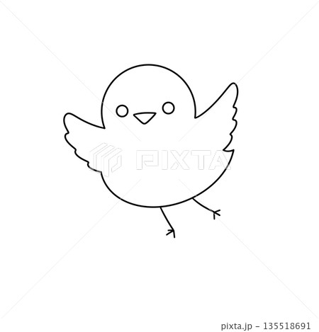 A white bird with a black beak and black feet is flying in the air 135518691
