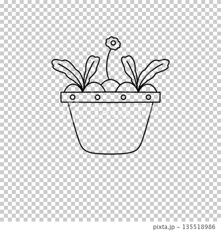 A potted plant with a flower in it 135518986