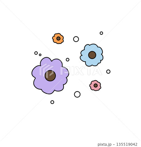 A bunch of flowers with different colors and sizes A bunch of flowers with different colors and sizes 135519042