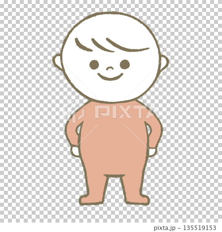 Child with hands on hips, pink 135519153