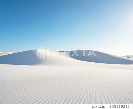 真っ白な砂漠 135519252