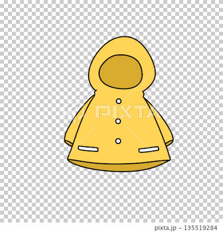 A yellow raincoat with a hood A yellow raincoat with a hood 135519284