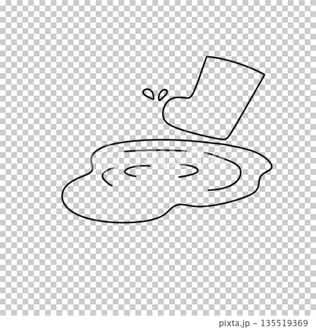 A white background with a black and white drawing of a cup and a shoe 135519369