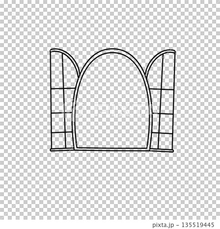 A white framed mirror with a black border A white framed mirror with a black border 135519445