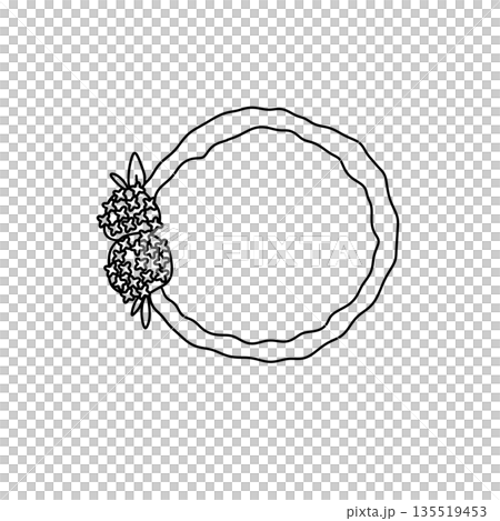 A white flower wreath with a black border A white flower wreath with a black border 135519453