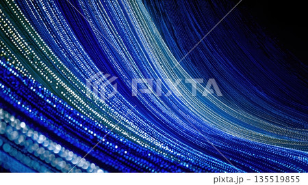 Blue and Cyan Colors Flow Together in Data Streams, Forming Patterns That Display Vibrant Movement Blue and Cyan Colors Flow Together in Data Streams, Forming Patterns That Display Vibrant Movement 135519855