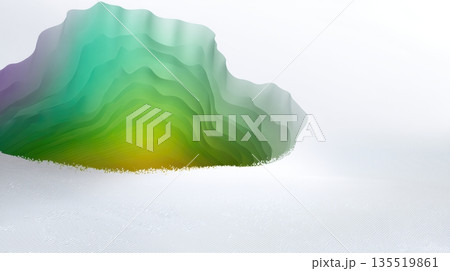 Corporate Climate Strategy Scene With Green Design Elements on White Background 135519861