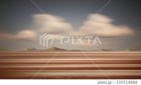 Earth Spirituality in Wide Open Landscape With Low Clouds and Distant Mountains Under Clear Sky Earth Spirituality in Wide Open Landscape With Low Clouds and Distant Mountains Under Clear Sky 135519888