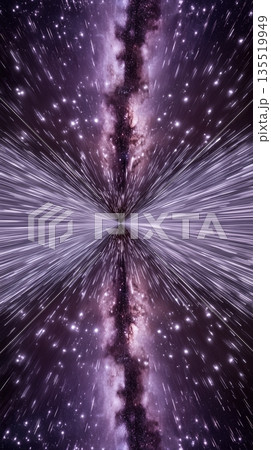 Flying Through a Galaxy With Streaks of Light Across Time and Space in a Cosmic Journey Flying Through a Galaxy With Streaks of Light Across Time and Space in a Cosmic Journey 135519949