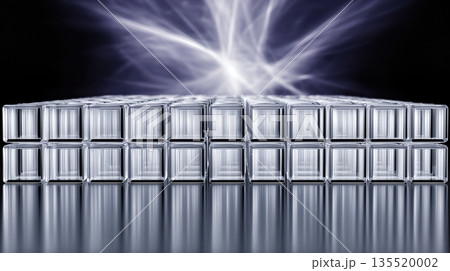 Setup of Sustainability Metrics With Glass Blocks Arranged in a Grid Pattern Setup of Sustainability Metrics With Glass Blocks Arranged in a Grid Pattern 135520002