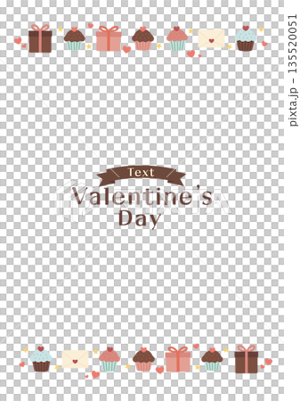 情人節背景插圖:禮物和紙杯蛋糕 情人節背景插圖:禮物和紙杯蛋糕 135520051