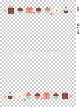 情人節背景插圖:禮物和紙杯蛋糕 情人節背景插圖:禮物和紙杯蛋糕 135520053