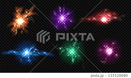 Thunder light. Red and yellow energy effect or glowing power ball. Gold flash bolt lightening. Magic storm burst. Thunderstorm strike. Thunderbolt blast. Vector electric shine spheres set Thunder light. Red and yellow energy effect or glowing power ball. Gold flash bolt lightening. Magic storm burst. Thunderstorm strike. Thunderbolt blast. Vector electric shine spheres set 135520080