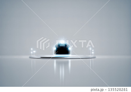 Biometric Sensor Patch Displayed on Smooth Surface With Light Effects for Medical Monitoring Biometric Sensor Patch Displayed on Smooth Surface With Light Effects for Medical Monitoring 135520281